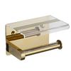 Gold Bathroom Paper Towel Rack Aluminum Wall Toilet Paper Roll Holder Black/Chrome Toilet Paper Holder Mobile Phone Holder