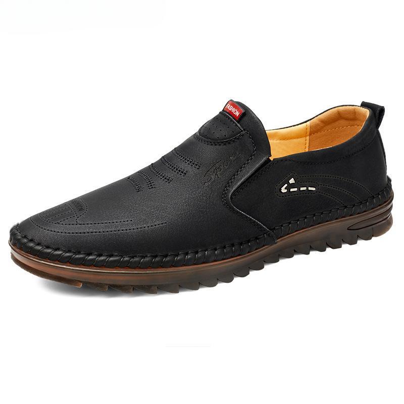 Zapatos informales De cuero para Hombre, Zapatos sin cordones De diseñador para Hombre, mocasines marrones a la moda, Zapatos De Hombre, Zapatos De Hombre
