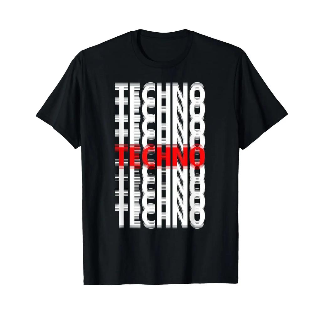 Techno Retro Funny Party Rave Festival Dj Berlin Music T Shirt Vintage Casual Comfortable Breathable Versatile