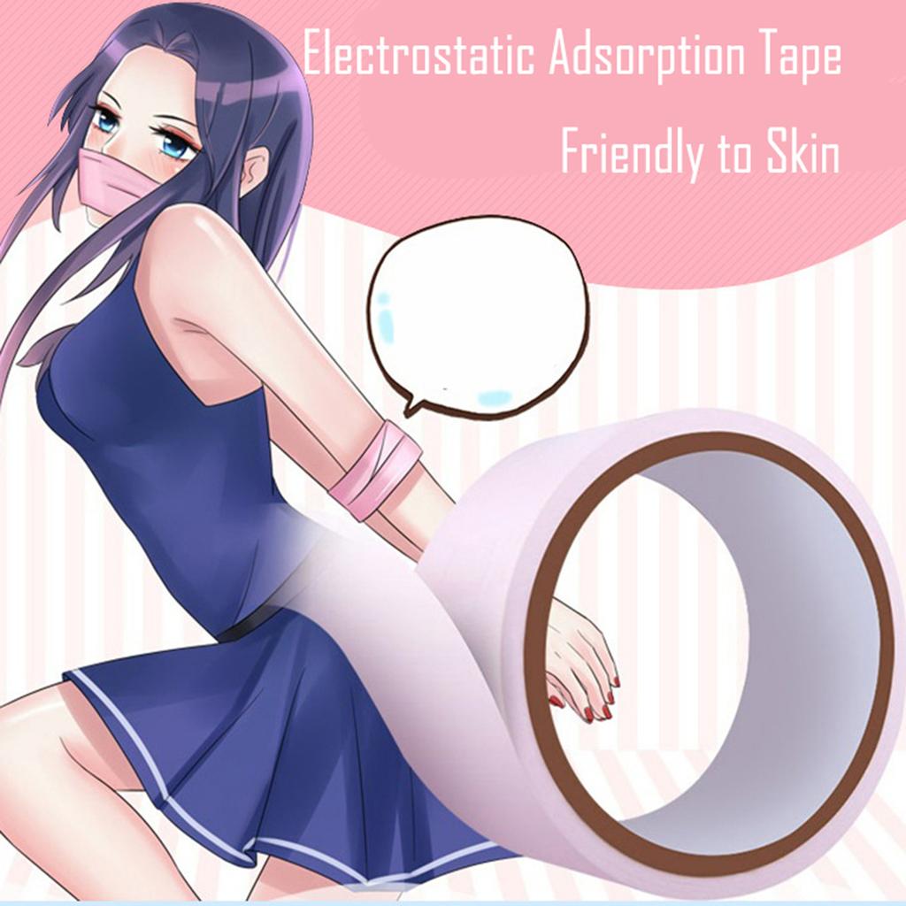 16M Electrostatic Adsorption Tape Woman Handcuffs  Restrait Sex Toy Couple Erotic Game Sex Tapes 18+ SM Body Restraint Set
