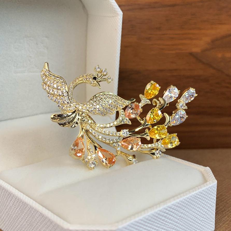 Bo Xin Yun Premium Zirconia Phoenix Brooch Gift Pin