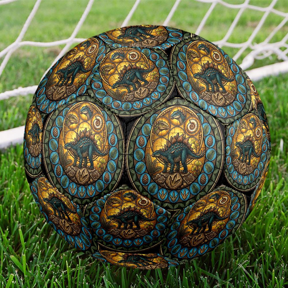 Prehistoric Glass Round Football Size 5 Adult Ball Suitable for Training Matches and Outdoor Team.