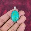 Arizona Turquoise Gemstone Pendant, 925 Solid Sterling Silver Pendant Jewelry, Handmade Antique Jewelry Gift For Mother