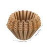 Fotan Coffee Filter 200 Sheets Wave Shape Unbleached Conical Paper Filters Breathable Durable Tear-Resistant Brown for Home Commercial Hand Drip