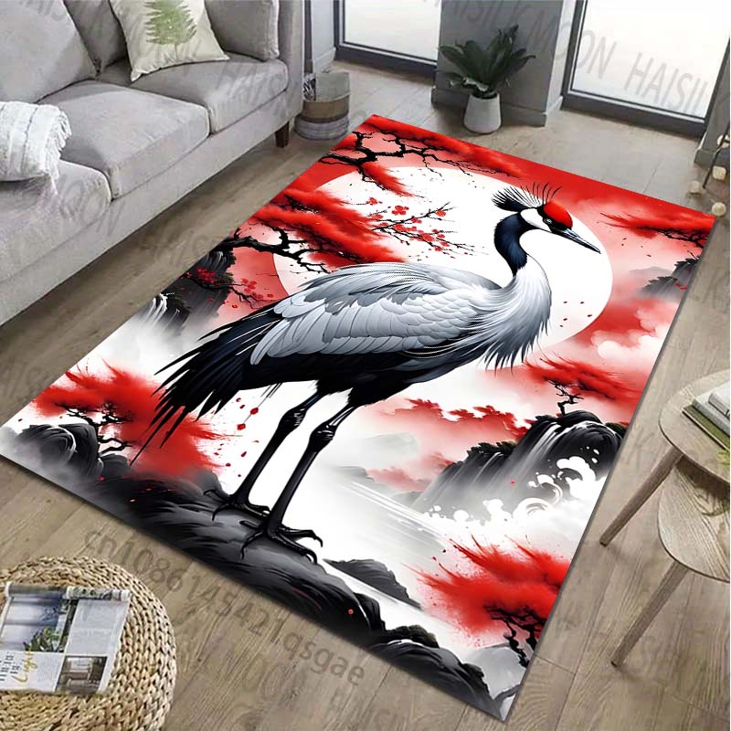 Heron 3D HD Print Large Area Carpet for Living Room Cartoon Childrens Bedroom Sofa Doormat Kitchen Floor Rug Anti-slip Decor Mat