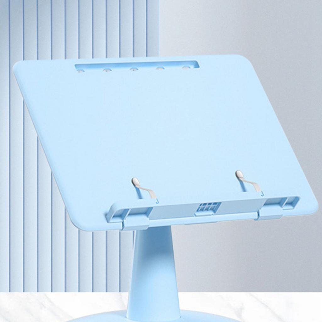 Book Reading Stand Regulable Foldable Multi Purpose Desk Book Stand Book Holder for Kids Sky Blue