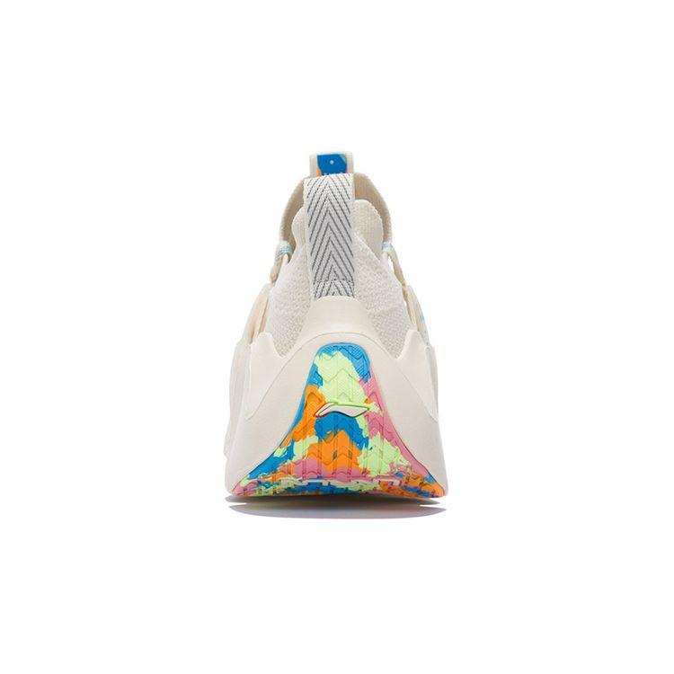 Li Ning Huanci One Piece Woven Shock Absorbing Non-Slip Wear-Resistant Breathable Low-Top Casual Shoes Men Casual Shoes White AZGS031-3
