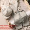 Suspender Romper Newborn Photography Outfit Newsboy Hat Baby Romper Set  Baby Photo Shoot
