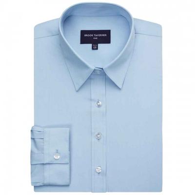 Selene, formelles Popeline-Hemd mit langen Ärmeln für Damen