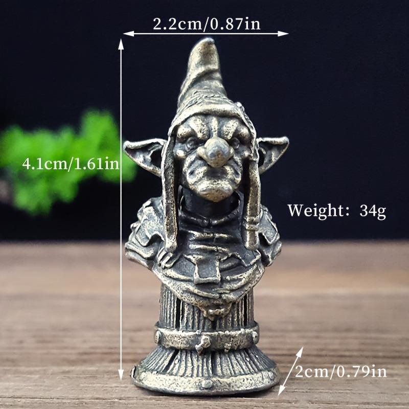 

1pc,Enchanting Wizard Figurine - Intricate Alloy Desktop Decor with Pointed Hat & Long Beard, Charming Micro Landscape Accessory