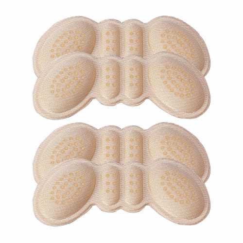 Comolife Soft Heel Cushions, 4-Pack (2 Pairs), Heel Protection, Blister Prevention, Adjustable Size, Shock Absorption, Anti-Slip