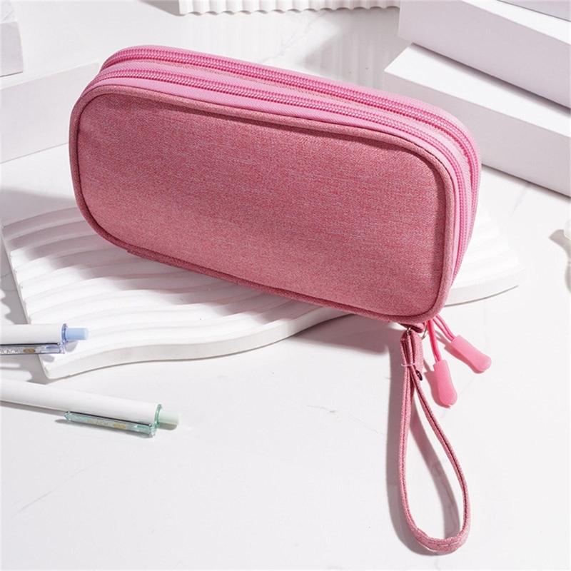 Pencil Bag Big Capacity Pen Case Handheld Pen Bag Pouches Pencil Holder Aesthetic Stationery Bag School Office Supplies