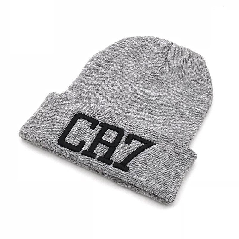 Warm Outdoor Knitted Plush Hat Cristiano Ronaldo CR7 Hats Embroidery Football Cap Cosplay Cr7 Unisex Accessories Party