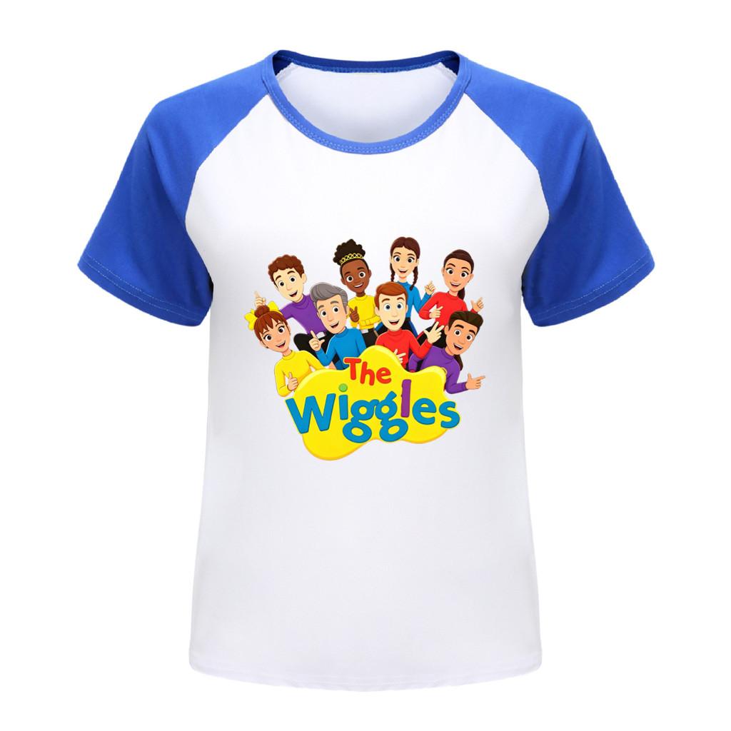 5746 Kids Unisex the wiggles Print Raglan Sleeves T-Shirt 100cm синий