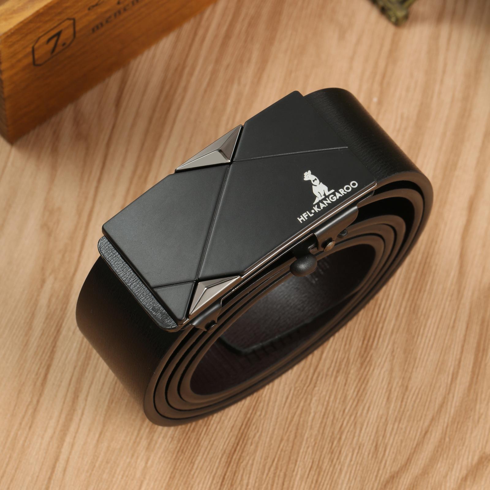 

Мужской ремень Toothless Automatic Buckle, деловой повседневный ремень, поддержка 120cm чёрный