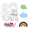 Carbon Steel Cutting Dies Loves Heart Rainbows Metal Die Cuts Stencils Template