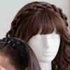 Modische Perücke Zopf Geflochtenes Stirnband Synthetisch Elastisch Rutschfest Haarbänder Damen Reifen Party