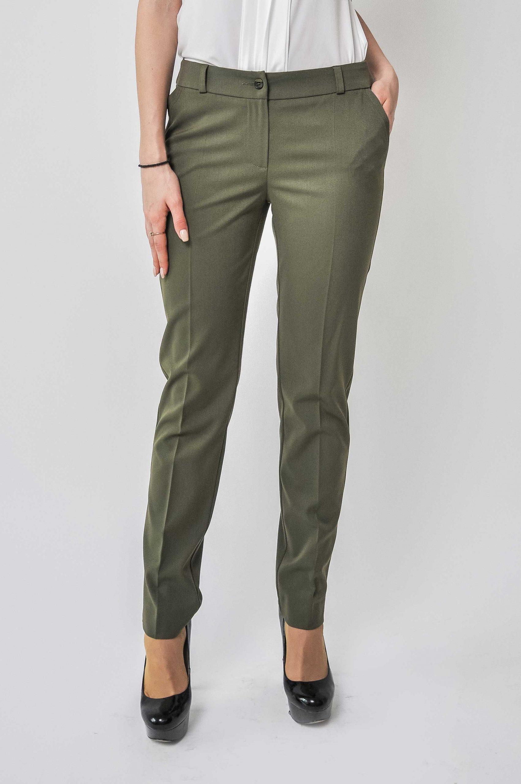 

Класичні завужені штани з кишенями 38 мисливець зелений колір