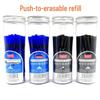 Press To Advance Friction Erasable Gel Pen Refill, 0.5mm Bullet Tip, Crystal Blue Black