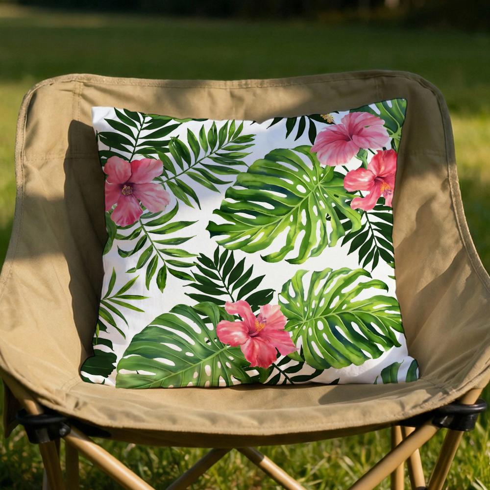 Tropical Leaves Series Cushion Cover Soft Reversible Durable Pillow Cover MultiScene Use for Home Car Daily Comfort