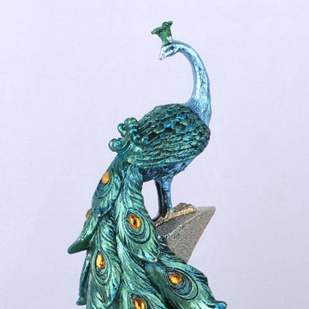 Peacock Statue Home Decoration Gift for Home Desktop Wedding Bookshelf Decor for Art