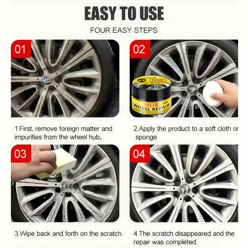 Car Metal Rust and Wheel Hub Rust Scratch Repair Wax Agent, Restores Shine to Car Metal Oxidation, Long-Lasting Wheel Hub Polishing Wax Set