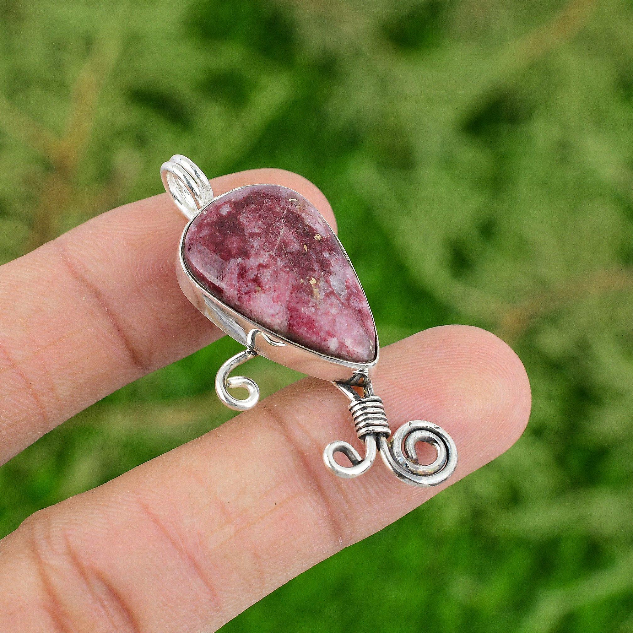 

День дочери Сделка Камень тулит грушевидной формы Подвеска для жены Ювелирные изделия Серебро 925 пробы