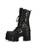 Fashion Gothic Platform Ankle Boots Spanish Rock Punk Chunky Heel Motorcycle Boots with Chains Streetwear Combat Boots for Women's