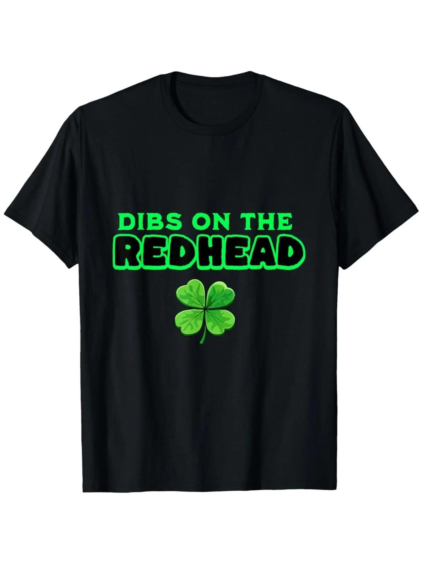 

on The Redhead Funny Irish St Day Shamrock Womens T Shirt Womens T Shirt 4XL