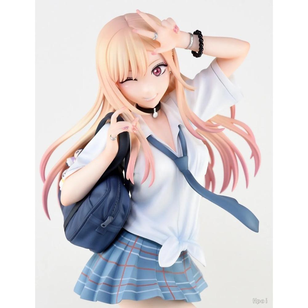 28CM Anime My Dress Up Darling Kitagawa Marin Figur Schuluniform Verkleidung Stehendes Modell Spielzeug Geschenk Actionfigur Für Kinder PVC