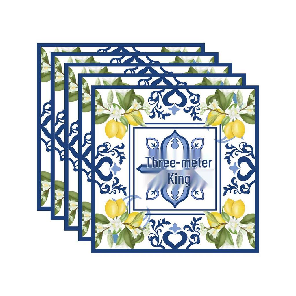 Cross-Border Blue & White Porcelain-Themed Disposable Party Set: Plates, Cups, Napkins for Birthday Decorations.