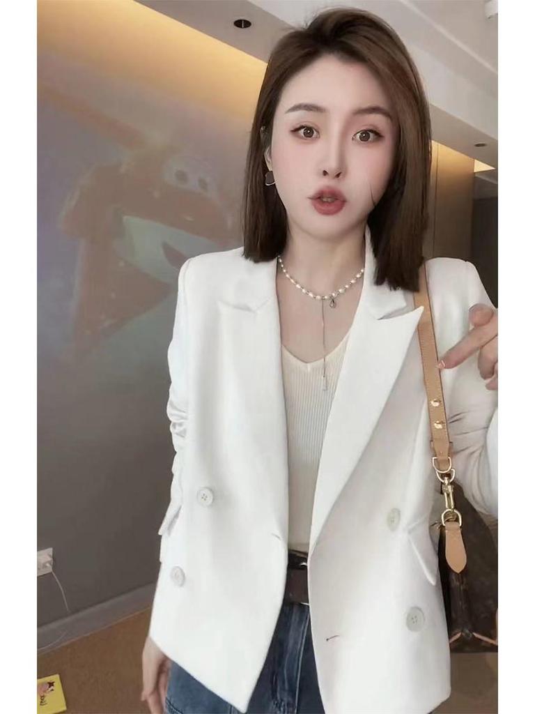 High-End Damen Petite Blazer Jacke - 2024 Herbst Modischer Trend mit gepolsterten Schultern