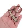 JU64 Portable Mini Vernier Caliper Measure Tools for Key Chain Zinc Alloy Calipers Gauge Slide Ruler for Key Ring Woodworking