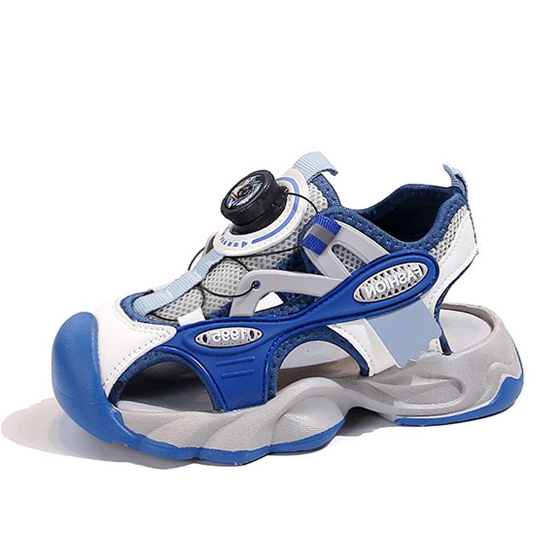 Letní dětská prodyšná obuv pro sport a volný čas Rám Outdoorové sandály Jednosíťované dětské boty Plážové boty