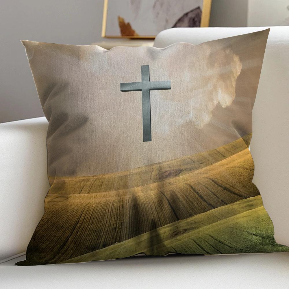 

Jesus Christ Cushion Cover Pillowcase Upholstery Sofa Throw Pillow Home Decor Pillowcas 12x12Inch