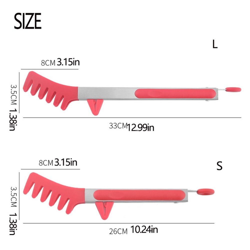 Non-Stick Coating Kitchen Tongs Silicone Cooking Serving Tongs Noodles Pasta Clips  BBQ