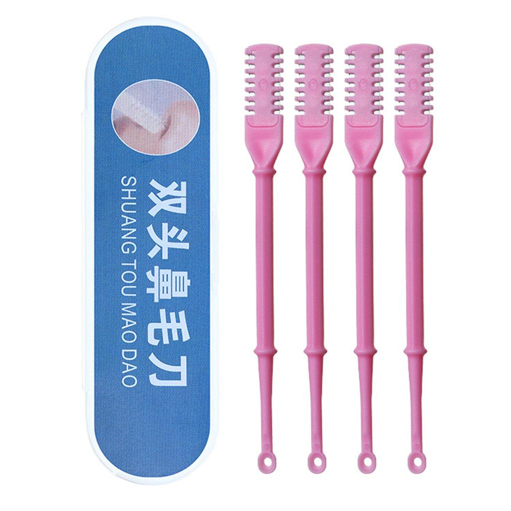 360° Rotating Nose Hair Trimmer Nostril Cleaning Scissors Double Sided Nose Hair Knife Manual Nostril Cleaning Nose Hair Razors