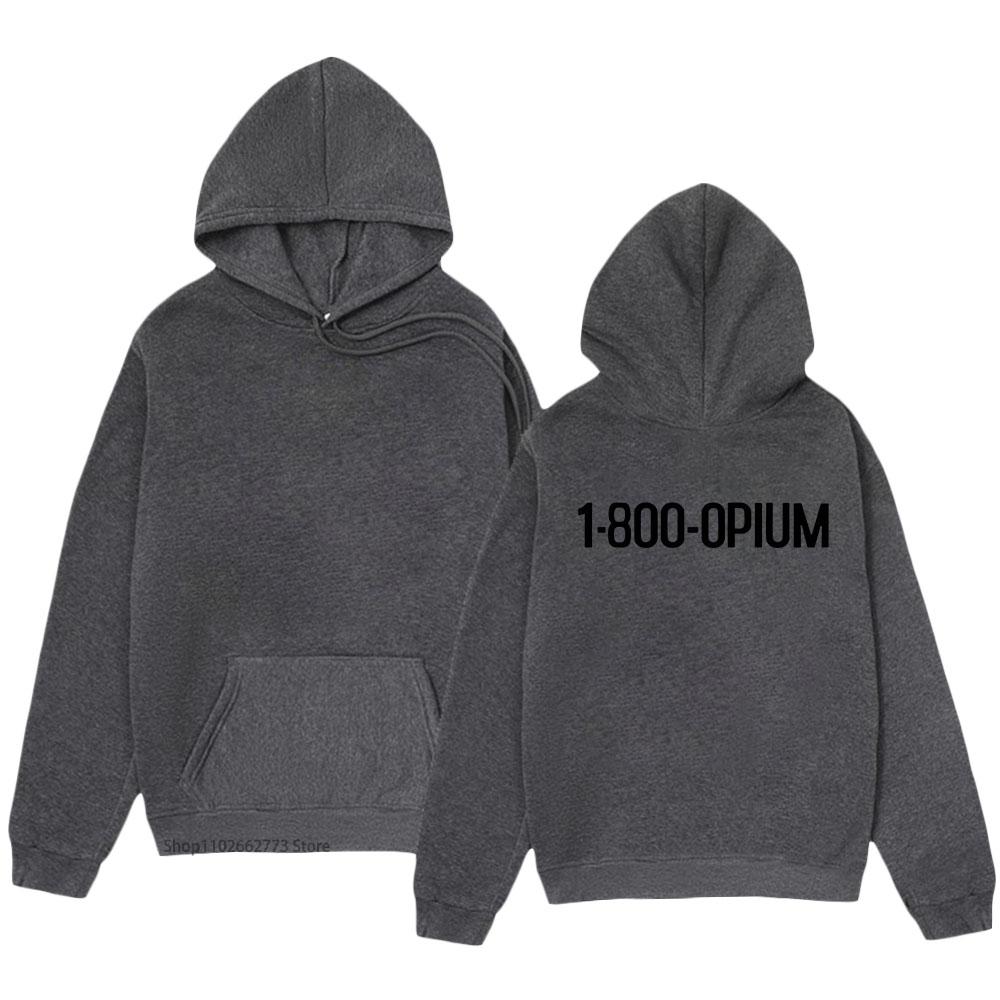 Homixide Gang HXG Rock Band Hoodies 1-800-OPIUM Print Sweatshirts Winter Long Sleeve Clothes Men Tops Pullover