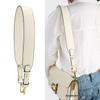 Versatile Black Cowhide Bag Strap: Wide, Solid Color Shoulder Strap Accessory
