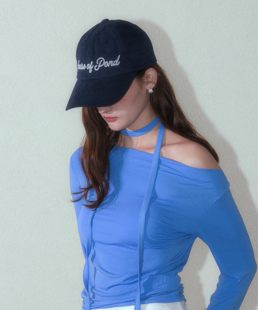 Hauseuobeupondeu Chain Logo Ball Cap_Navy