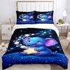 Elephant Starry Sky Print 3Pcs Bedding Setduvet Cover With 2 Bedropillowcase Home Birthday Gift