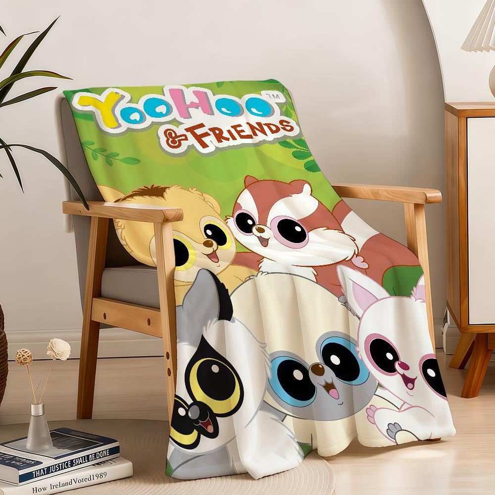 Cartoon Y-YooHooS And F-Friends Blanket Soft Warm Furry Throw Super Kids Toys Bed Sofa Car Cradle