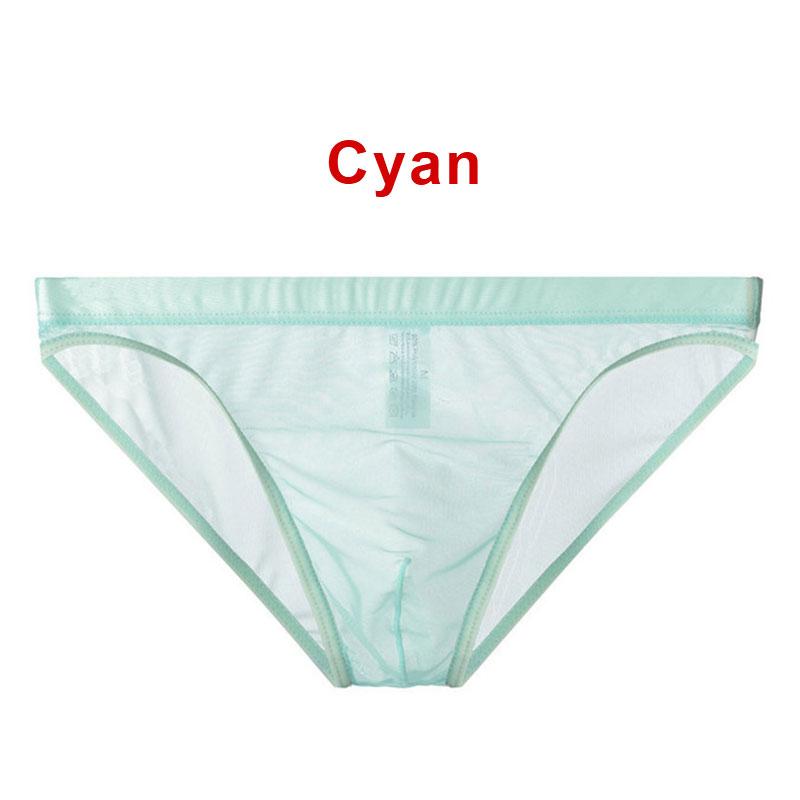 Ultradünne, nahtlose Herren-Slips, weich, atmungsaktiv, vollständig transparent, Netzunterwäsche, niedrige Taille, Eisseide