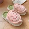 Fashion Women Cute Turtle Slippers Fluffy Furry Soft Bottom Slippers Female Winter Plush Slides Indoor Fuzzy Slippers Lovely Cotton Shoe