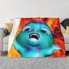 Bibble Meme Feuerdecke Flanell Frühling Herbst Anime Cartoon Niedlich Atmungsaktiv Leicht Dünn Überwurfdecke Bett Schlafzimmer Steppdecke