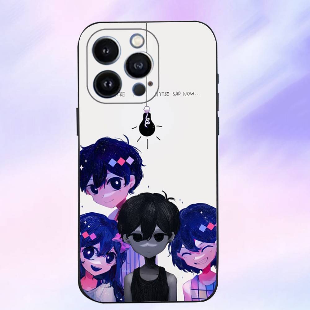 Epc O-Omori cartoon Phone Case For iPhone 16,15,14,13,12,11 Plus,Pro Max,XS,X,XR,SE,Mini,8,7,Soft Silicone Black Cover