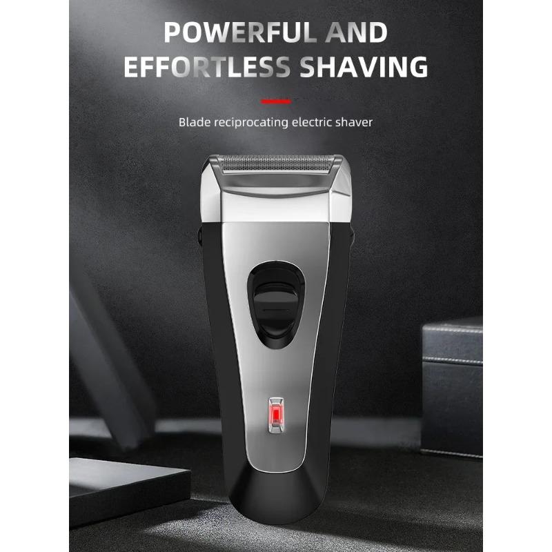 Waterproof Reciprocating Cordless Razor USB Rechargeable Shaving Machine Barber Trimmer Electric Shaver For Men