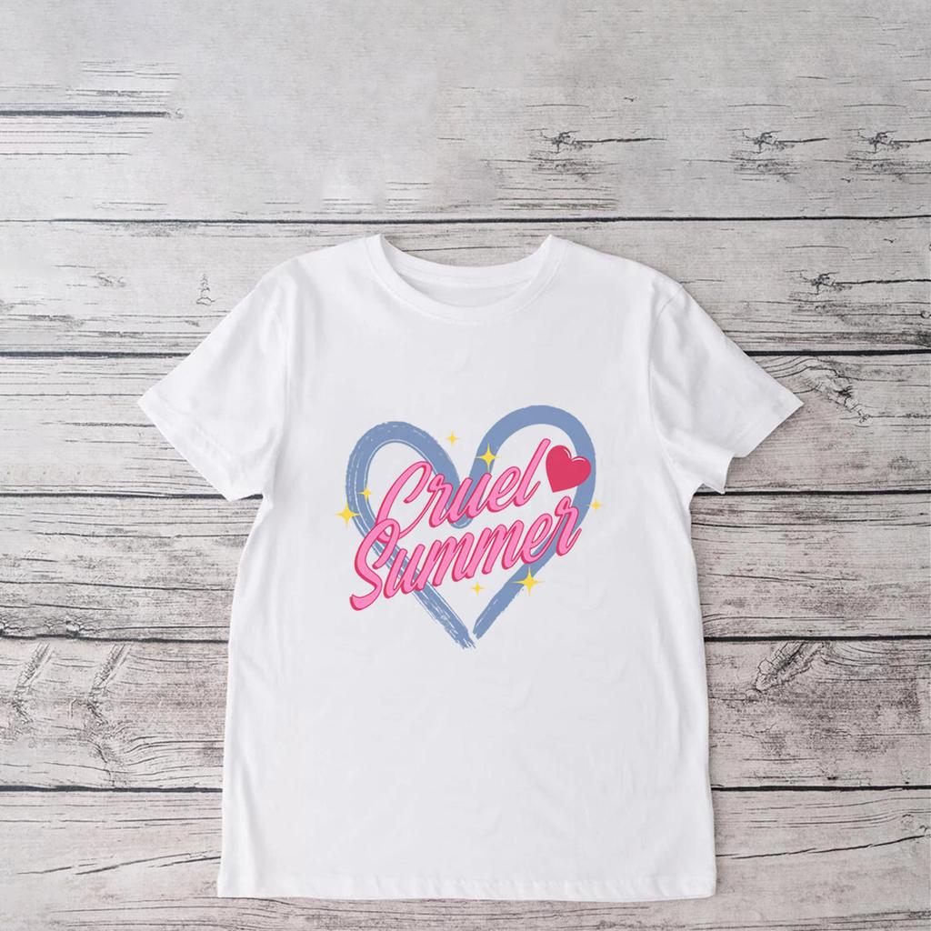 ZX TEE Harajuku aesthetic print Cruel Summer T-shirt Taylor lover inspired short sleeve shirt Lyric T-shirt TS merch Eras Tou Tee