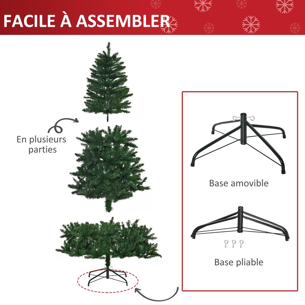 Artificial Christmas Tree 240H cm 1499 Branches Needles Nordmann Imitation Highly Realistic Green