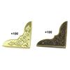 100Pcs Metal Book Corner Protectors Decoration Protection DIY Supplies Photo Album Corner for Menu Diary Notebook Scrapbooking